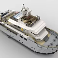 LEGO Constructed Yacht Model Showcasing Detailed Features 3d model
