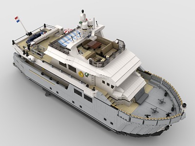 Lego Toys Cruise Ship Boat Sailing 3d model