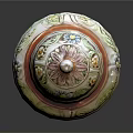 Ornate Decorative Jar Featuring Colorful Patterns Lid And Detailed Figures 3d model