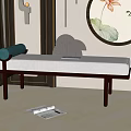 New Chinese Style Sofa Stool 3d model