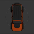 Orange Off Road SUV with Black Roof Rugged Tires and Modern Front Styling