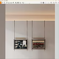 Minimalist Wall Featuring Hanging Framed Artworks With Brass Frames And Abstract Prints