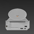 White TV DVD Player Combo With Open Disc Tray And Connectivity Ports
