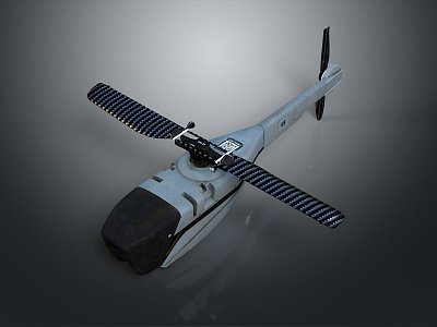 Modern Helicopter Sci-Fi Helicopter Spaceship 3d model