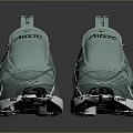 Light Green Nike Sneakers With Mesh Design And White Sole For Daily Use