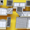 Jane European Shutter Window Collection 3d model