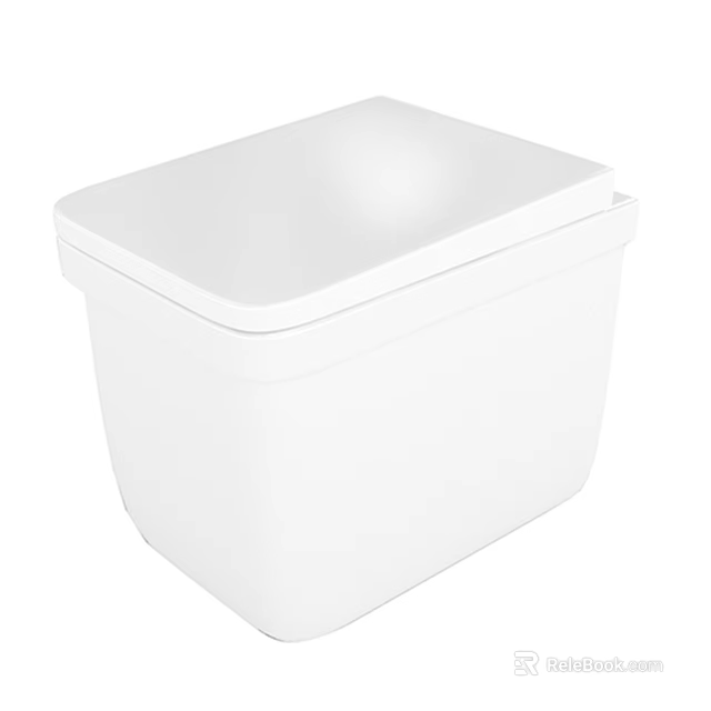 Contemporary White Bathroom Suite Featuring Square Shape And Sleek Finish 3d model 