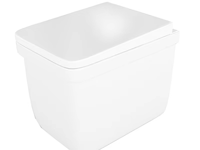 Contemporary White Bathroom Suite Featuring Square Shape And Sleek Finish 3d model