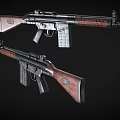 G3 Automatic Rifle Submachine Gun Machine Gun Machine Gun Semi-automatic Rifle Assault Rifle Firearms Low Face Number Low Model Simple Model Game Movie and TV Level Realistic 3d model
