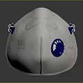 White 9502 Protective Respirator Mask With Blue Valve And Comfortable Straps