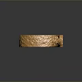 Golden Textured Metal Hardware Ring With Inner Logo For Industrial Applications