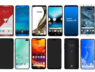 Modern Mobile Phone Android Phone 3d model