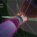 Advanced Spacecraft With Rocket Thruster Solar Panels Antennas And Green Aurora In Space