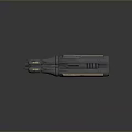 Futuristic Sci Fi Weapon Metallic Pistol Featuring Red Grip And Detailed Design