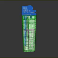 Transparent Cylindrical Device With Yellow Gray Top And White Tube Inside