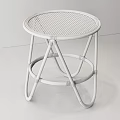 Round Rattan Coffee Table With Crossed Legs And Minimalist Natural Design