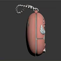 Pink Egg Shaped Everyday Electrical Device Official Product Made In Japan 1987 With Chain