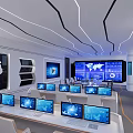 modern command center integrated command center 3d model
