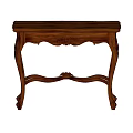 Elegant Traditional Wooden Console Table Design With Carved Details And Curved Legs
