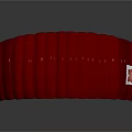 Red And Black Spacecraft Parachute System For Safe Descent In Space Missions