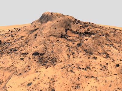 Modern Mars Terrain Mountain Range Dune Desert Rock Sandy Desert Peak 3d model