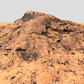 Scenic Desert Mountain Landscape With Rugged Rocky Formations And Sandy Terrain