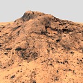 Modern Mars Terrain Mountain Range Dune Desert Rock Sandy Desert Peak 3d model