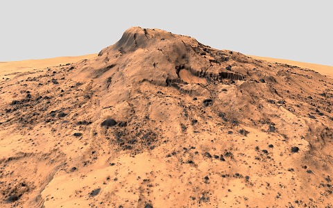 Modern Mars Terrain Mountain Range Dune Desert Rock Sandy Desert Peak 3d model