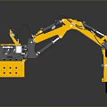 Game Movie Character Yellow Mechanical Arm Robot With Black Components Design