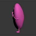 Pink Heart Cartoon Character With Bandage on Head Smiling Face and Arms Legs