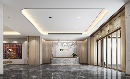 New Chinese-style Sales Department Shapan District Reception Area 3d model