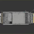 Multi Story Concrete Residential Building With Balconies Solar Panels And Yellow Entrance Awning