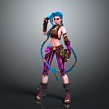 cosplay costume costume online game female warrior anime costume animation costume 3d model