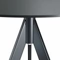Modern Black Round Top Side Table With Three Legs For Living Room Decor
