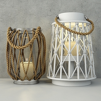 European decorative lamps and lanterns 3d model