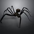Artistic Long Legged Spider Sculpture With Decorative Intricate Details On Gray Background