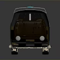 minibus minivan driverless bus school bus van box car 3d model