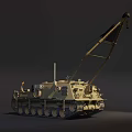 Armored Military Vehicle With Crane System For Battlefield Recovery Missions