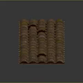 Traditional Roof Tiles Design With Rustic Texture And Stacked Pattern 3d model