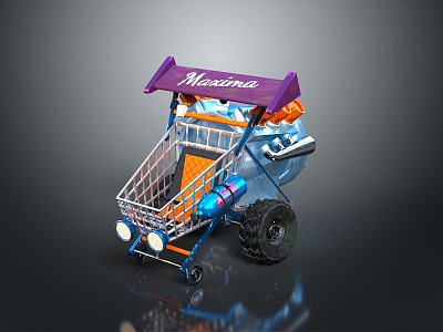 Shopping Cart Trolley Supermarket Shopping Cart Supermarket Trolley Supermarket Trolley Supermarket Trolley Supermarket 3d model