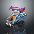 Shopping Cart Trolley Supermarket Shopping Cart Supermarket Trolley Supermarket Trolley Supermarket Trolley Supermarket 3d model