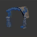 Scenic Decorative Stone Rock Arch Structure With Stalactites And Stalagmites Details