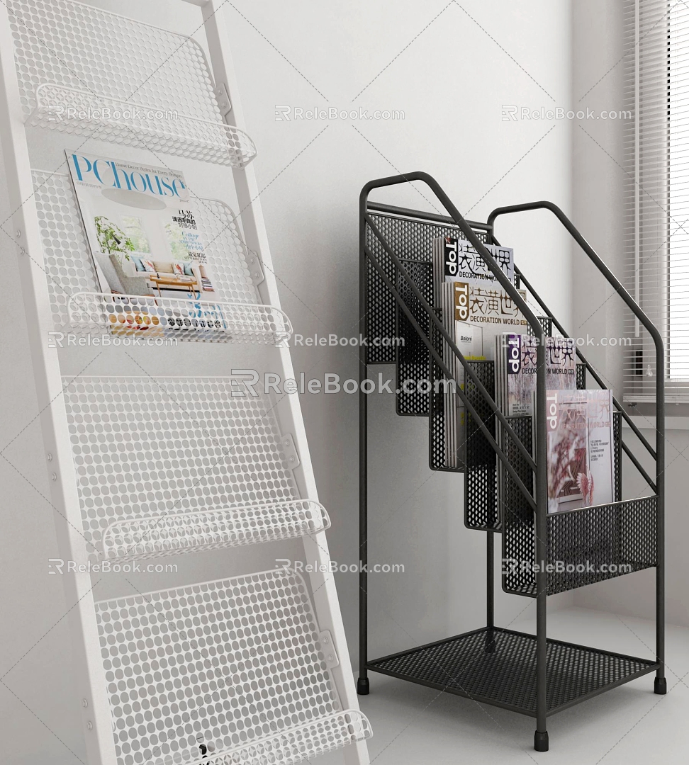 Modern Magazine Rack 3d model