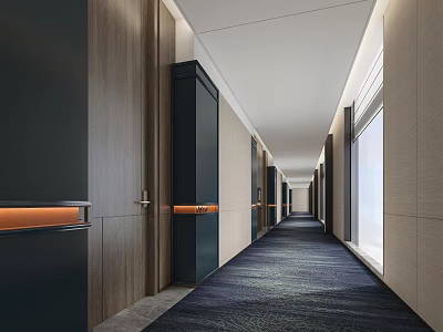 Modern Away Hotel Away 3d model