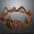 Stylish Orange Lifestyle Bracelet With Intricate Wave Design And Smooth Finish