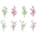 Multiple Arbor Trees With Red And Green Foliage Arranged In Rows 3d model