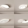 Modern Stylish Ceiling Light Designs With Feather And Leaf Inspired Shapes 3d model