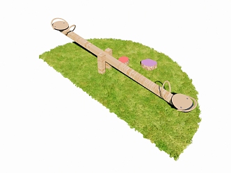 Children's amusement park seesaw 3d model