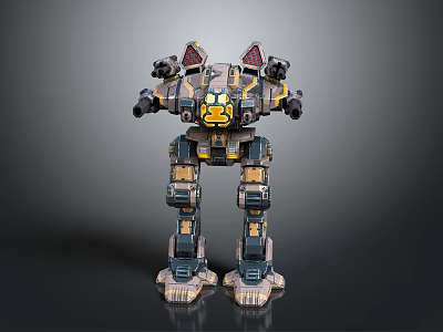 Game and Movie Mech Robot Character 3D Model With Detailed Mechanical Structure and Weapon Features 3d model