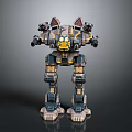 Game and Movie Mech Robot Character 3D Model With Detailed Mechanical Structure and Weapon Features